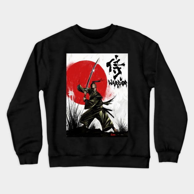 Samurai Warrior Crewneck Sweatshirt by tobywillsmer